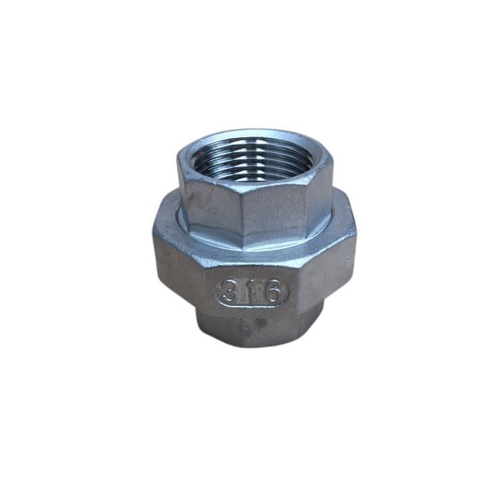 10mm 3/8" Barrel Union F&F BSP Stainless Steel 316