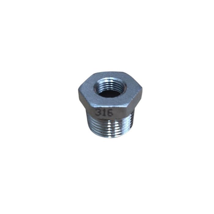 10mm X 6mm Bush Reducing BSP Stainless Steel 316 150lb