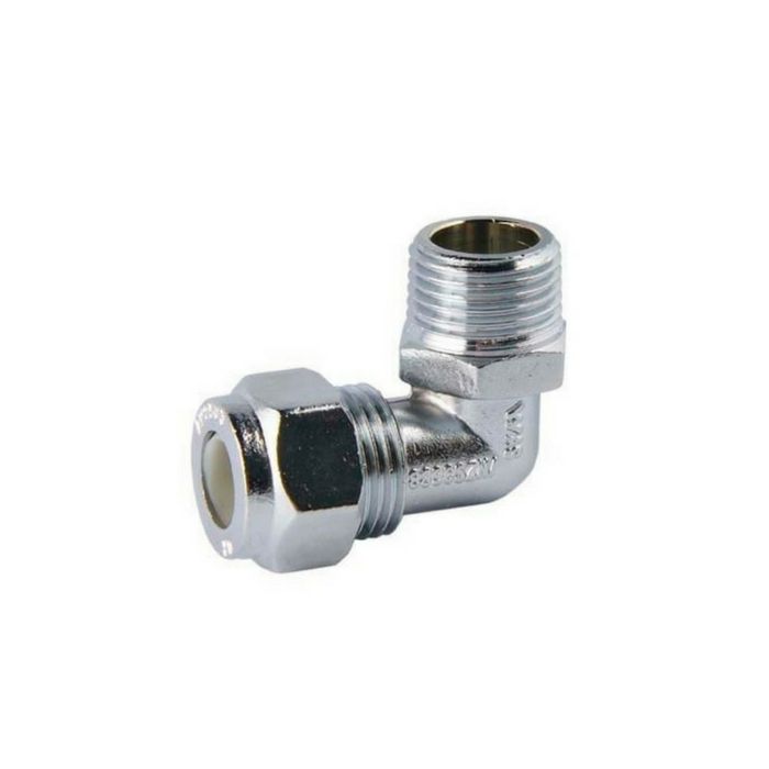 15Mi X 15C 1/2" Nylon Olive Male Elbow Chrome