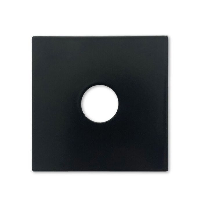 15mm 1/2" BSP Flat Cover Plate Matt Black Metal Square