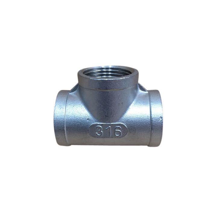 15mm 1/2" Tee BSP Stainless Steel 316 150lb