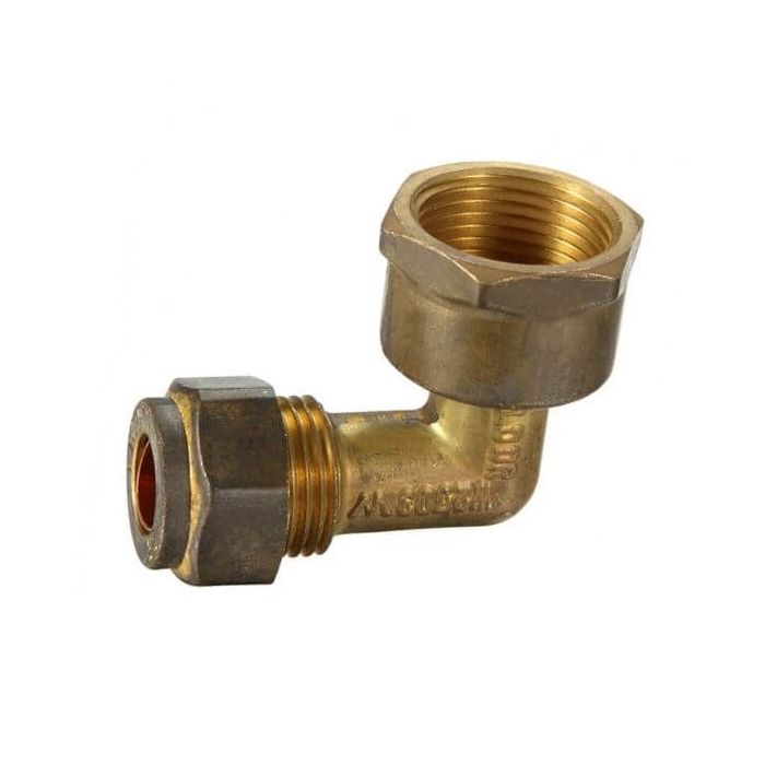 20mm Female BSP X 15C 1/2" Copper Olive Elbow Compression