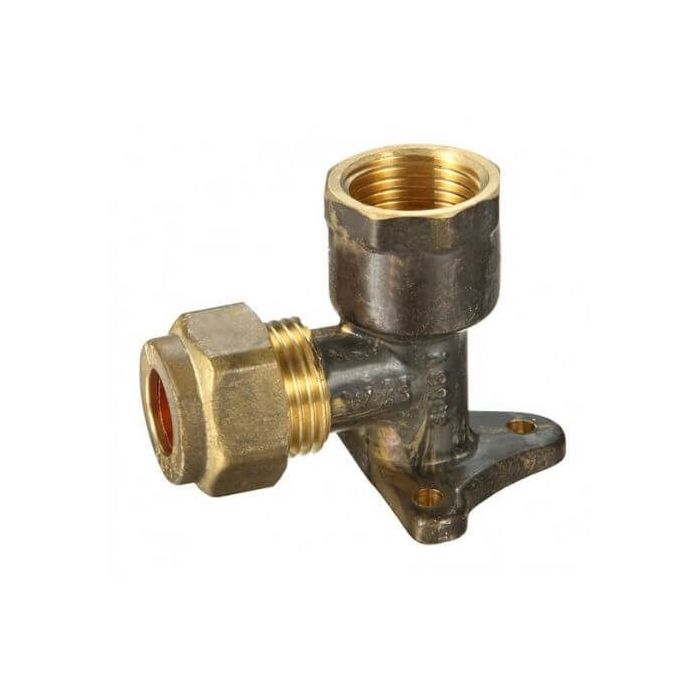 20mm Female BSP X 20C Copper Olive Lugged Elbow 15BP Compression