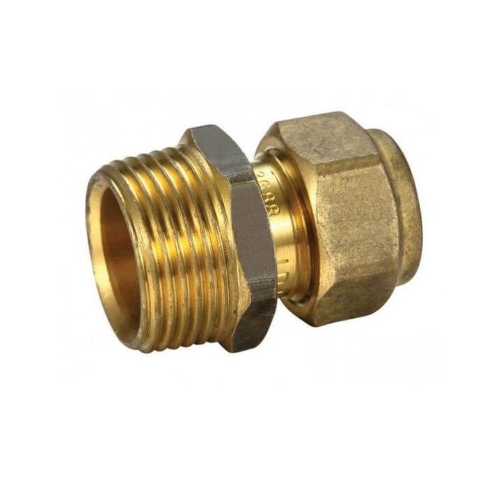 20mm Male BSP X 15C 1/2" Copper Olive Union Compression