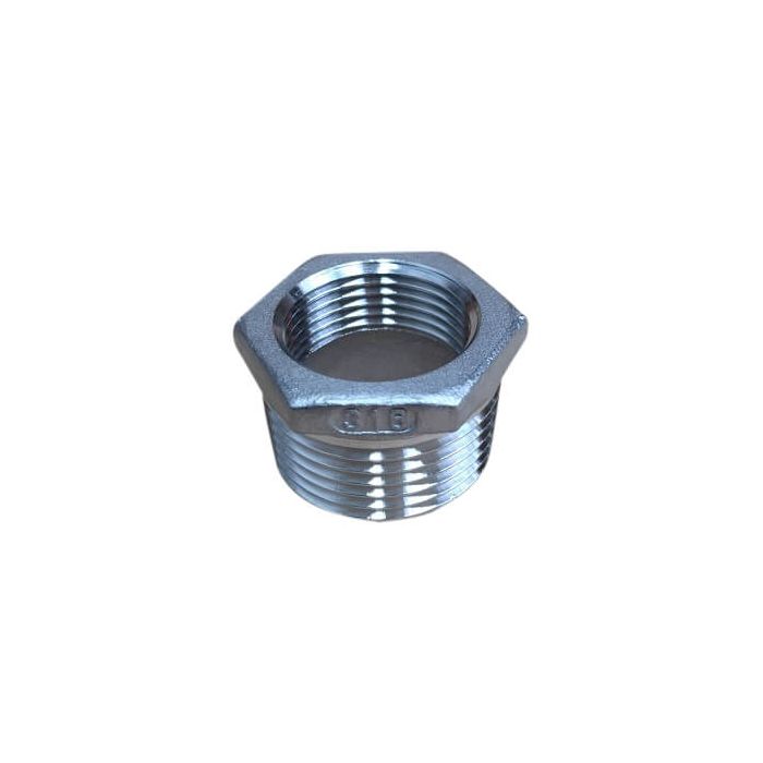 25mm X 20mm Bush Reducing BSP Stainless Steel 316 150lb