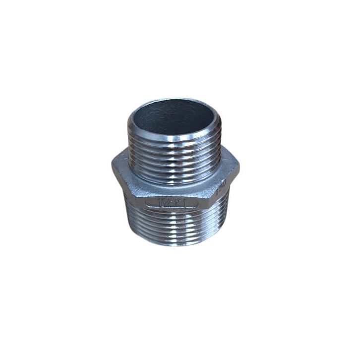 32mm X 25mm Hex Nipple BSP Stainless Steel 316 150lb