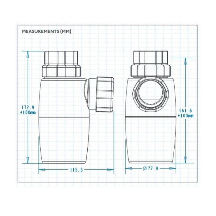 40mm Bottle Trap Loose Nut PVC 17425