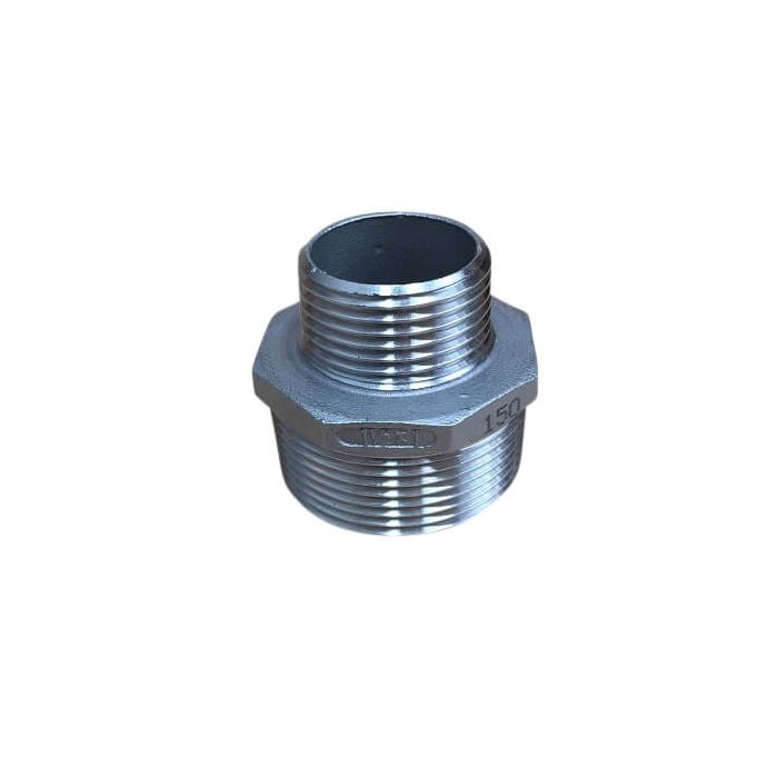 40mm X 25mm Hex Nipple BSP Stainless Steel 316 150lb