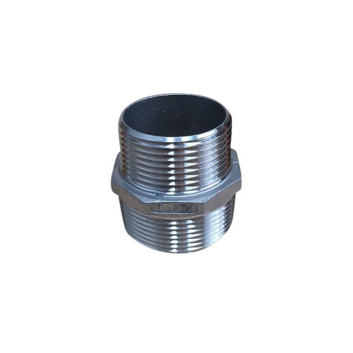 40mm X 32mm Hex Nipple BSP Stainless Steel 316 150lb