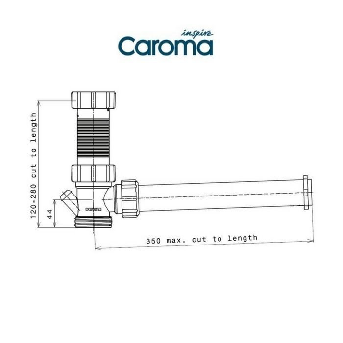 50mm Garbage Waste Disposal Trap Adaptor Caroma 104121