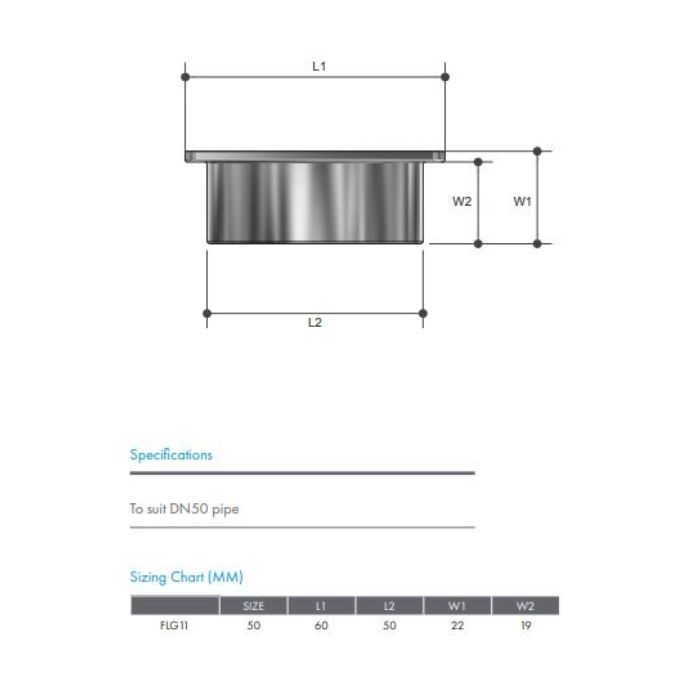50mm Shower Floor Grate Chrome Square Drop In Suit PVC FLG11