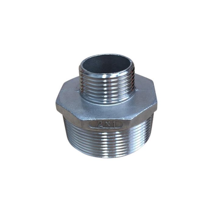 50mm X 25mm Hex Nipple BSP Stainless Steel 316 150lb