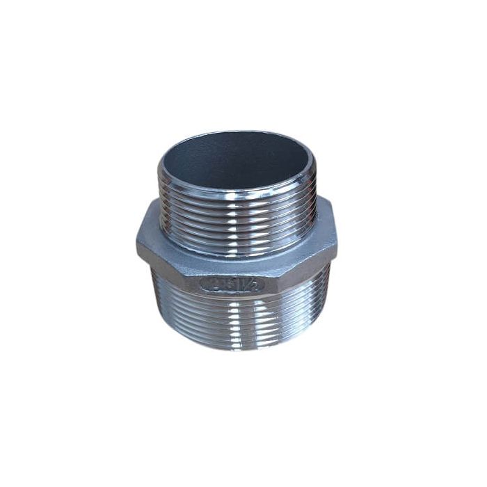 50mm X 40mm Hex Nipple BSP Stainless Steel 316 150lb