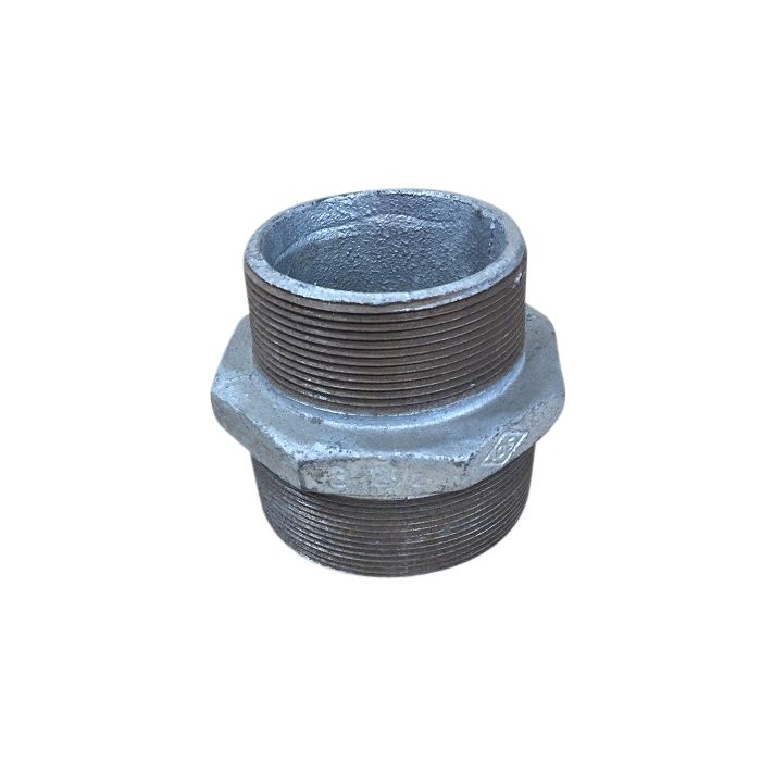 80mm X 65mm Galvanised Hex Nipple Reducing 80mm X 65mm Galvanised Hex Nipple Reducing