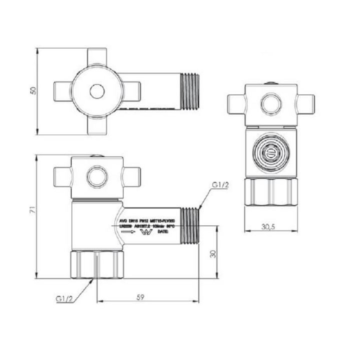 15mm Maxistop Valve Pressure Limiting & Isolating MST-1 