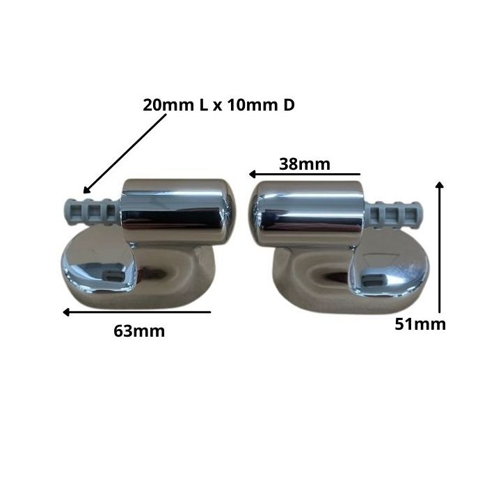 Caroma Pedigree 2 Normal Close Toilet Seat Hinge Set 300119
