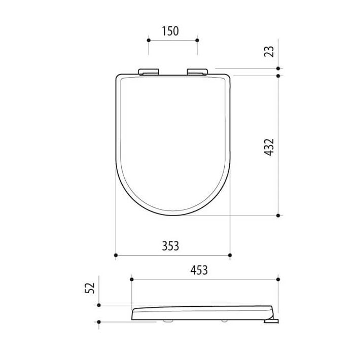 Caroma Arc Soft Close Toilet Seat White Quick Release Blind Fix Hinge 300042W 