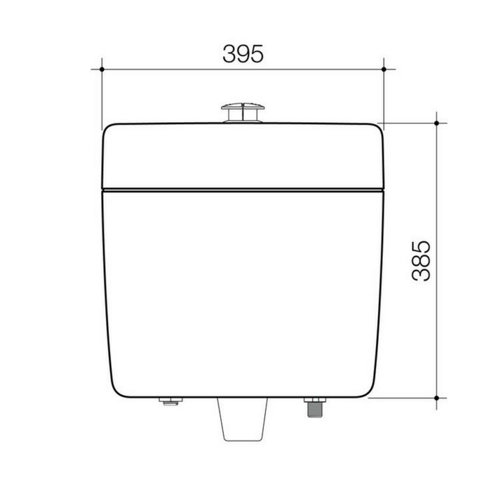 Caroma Cosmo II Care Dual Flush Connector Toilet Cistern & Seat 4.5/3 Litre 235019W
