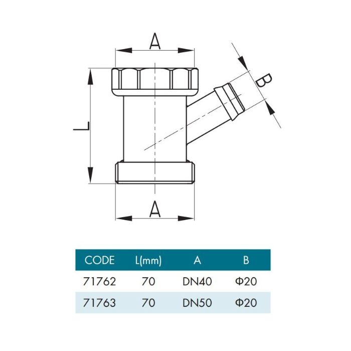 40mm Chrome Trap Extension With Nipple 71762  
