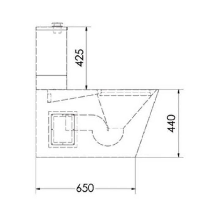 Disabled Toilet Suite Close Couple S Trap Stainless Steel WC-SSDCCS 