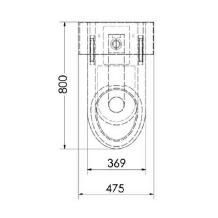 Disabled Toilet Suite Close Couple S Trap Stainless Steel WC-SSDCCS 