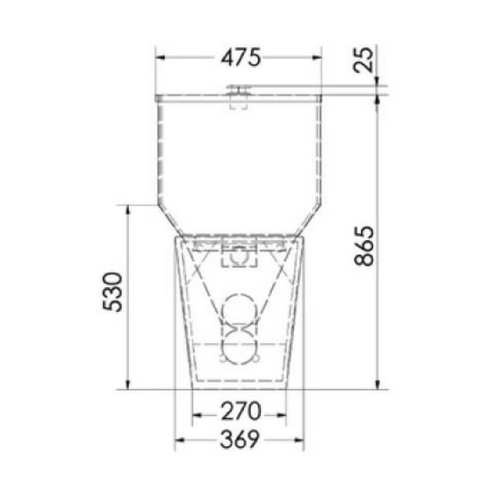 Disabled Toilet Suite Close Couple S Trap Stainless Steel WC-SSDCCS 