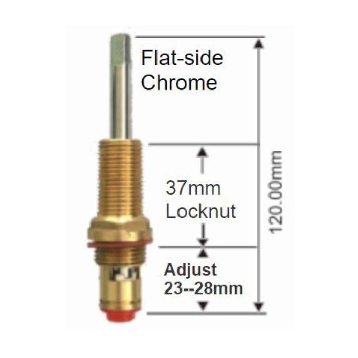 Easytap HD120CON 1/4 Turn Dorf Wall Spindles Ceramic Lever Contra Flat Side Chrome (Pair)