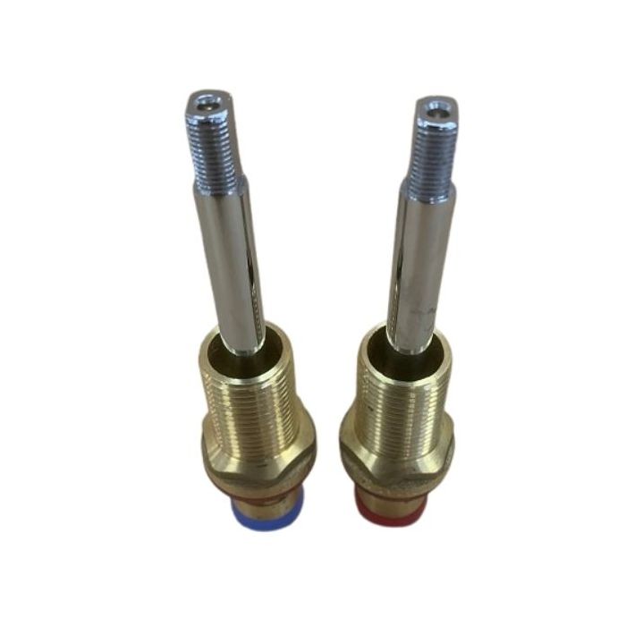 Easytap HD120CON 1/4 Turn Dorf Wall Spindles Ceramic Lever Contra Flat Side Chrome (Pair)