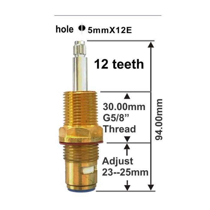 Easytap TZ2017CON 1/4 Turn Irwell Federation Basin Spindles Ceramic Lever Contra 12 Teeth (Pair)