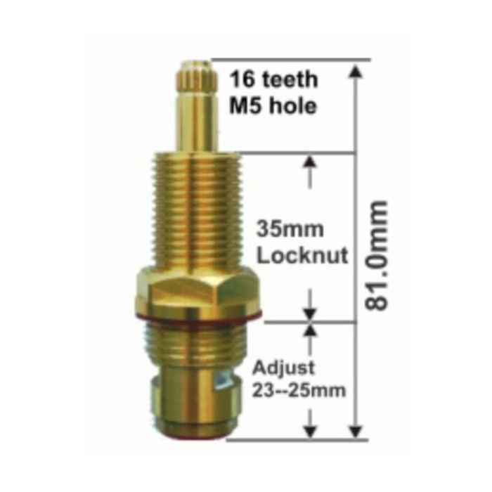 Easytap TZ2021 1/4 Turn Raymor Cambridge Basin Spindles Ceramic Clockwise Close 16 Teeth (Pair)