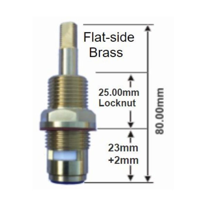 Easytap TZ2023 1/4 Turn Dorf Contessa Basin Spindles Ceramic Clockwise Close Flat Side (Pair)