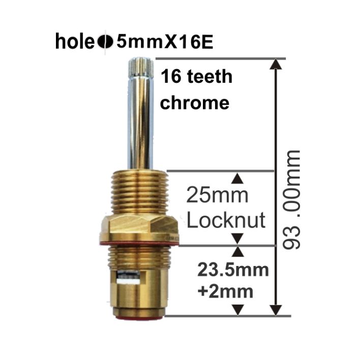 Easytap TZ2039 1/4 Turn Bastow Basin Spindles Ceramic Clockwise Close 16 Teeth (Pair)