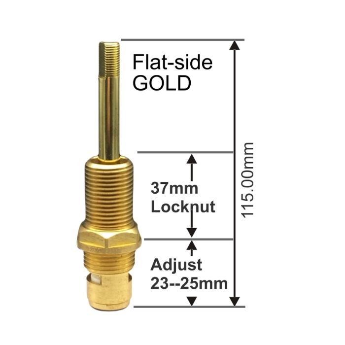 Easytap TZ3020CON 1/4 Turn Gold Dorf Wall Spindles Ceramic Disc Lever Contra Flat Side (Pair)