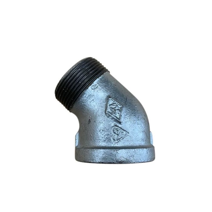 32mm Elbow M&F 45 Deg Galvanised Mal 32mm Elbow M&F 45 Deg Galvanised Mal