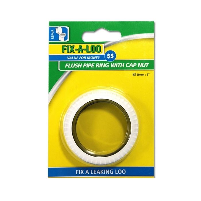 Fixaloo 50mm Flush Pipe Nut & Ring (Card) 208149              