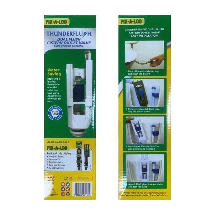 Fixaloo Thunderflush Cistern Outlet Valve Dual Flush 235824
