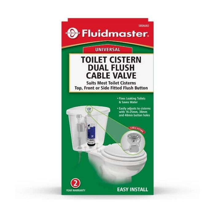 Fluidmaster 580AU02 Dual Flush Cistern Cable Universal Outlet Valve 