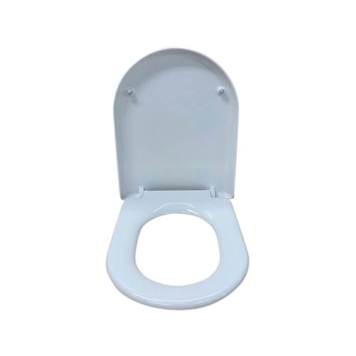 Fowler Newport Toilet Seat White Soft Close Stainless Hinges 813007W 