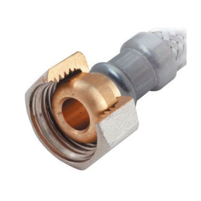1500mm Gas Male Female Cone Flex Hose Stainless 15mm 1/2" BSP