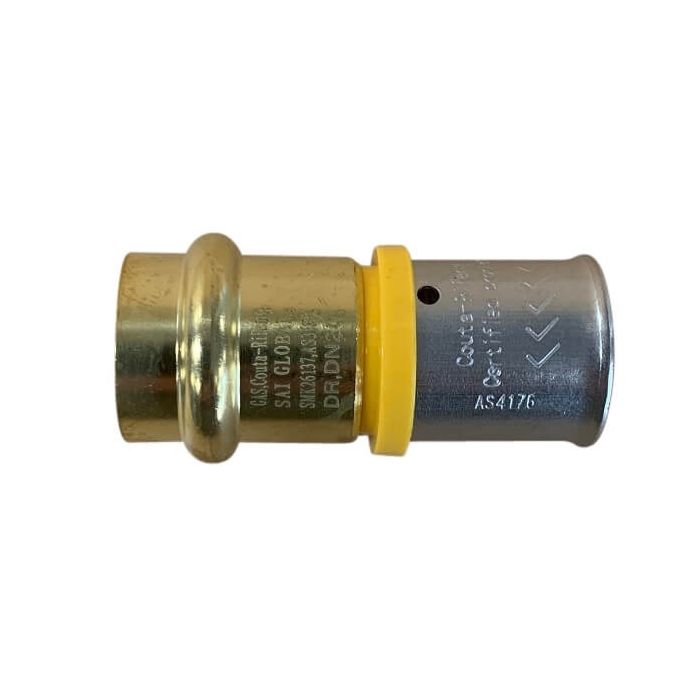 25mm Gas Pex To 25mm Copper Crimp Adaptor