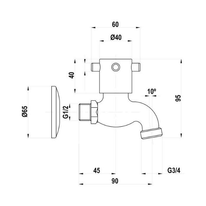 Gentec Cleanline Capstan Hose Bib Cock CAP0052