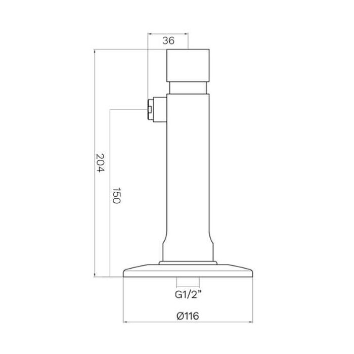 Gentec Time Flow Bib Tap Wall Mount 6 Star 3.5L/Min 6 Seconds TFT7000W