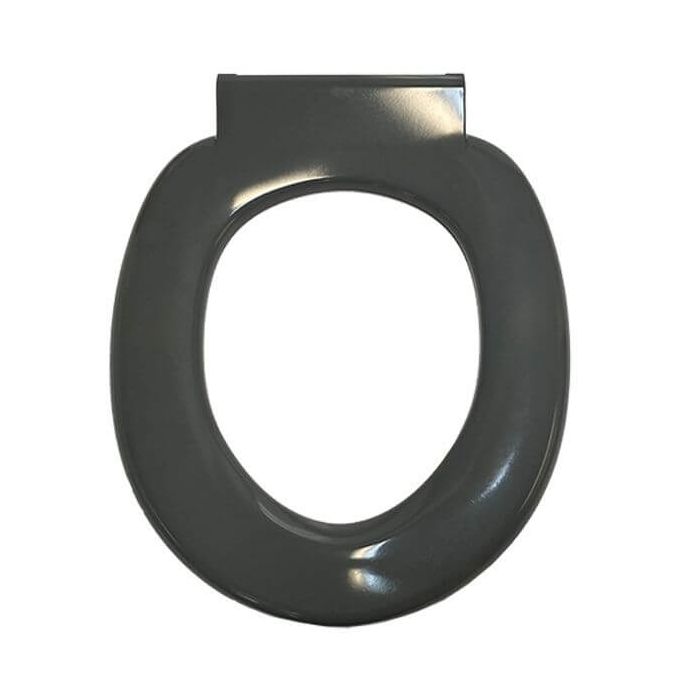 Haron Melrose Grey Toilet Seat With Locking Buffers Top & Bottom Fix Hinges TS-775705 