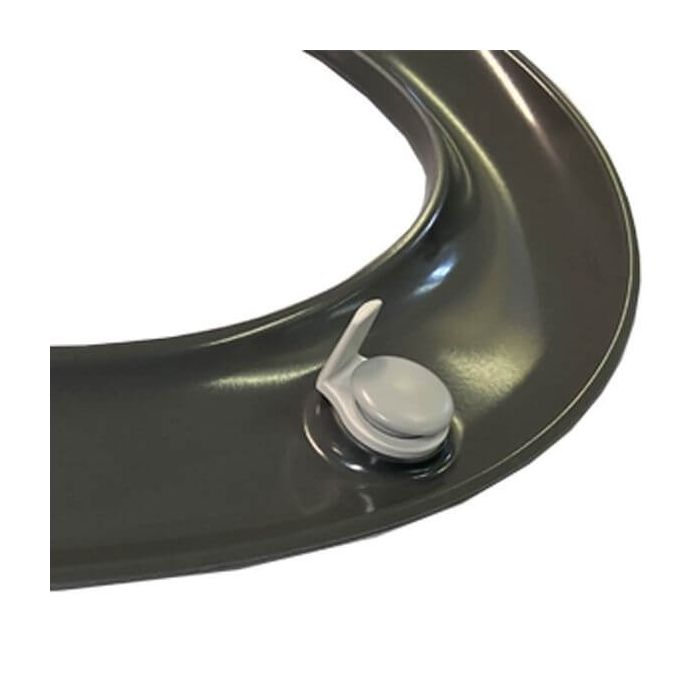 Haron Melrose Grey Toilet Seat With Locking Buffers Top & Bottom Fix Hinges TS-775705 