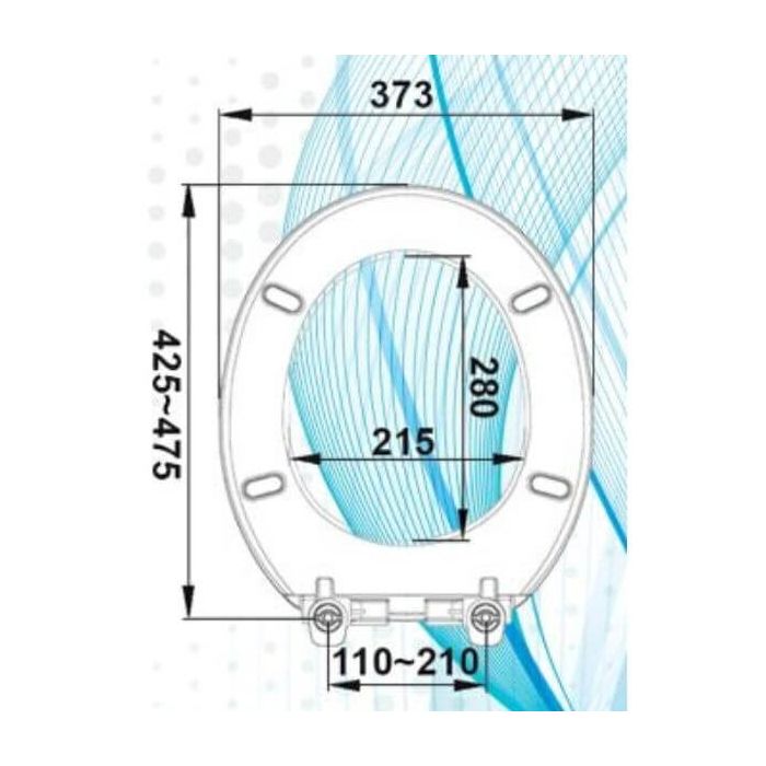 Haron TS-8600CP Pine Veneer Timber Toilet Seat Slow Close With Bottom Fix Hinges 