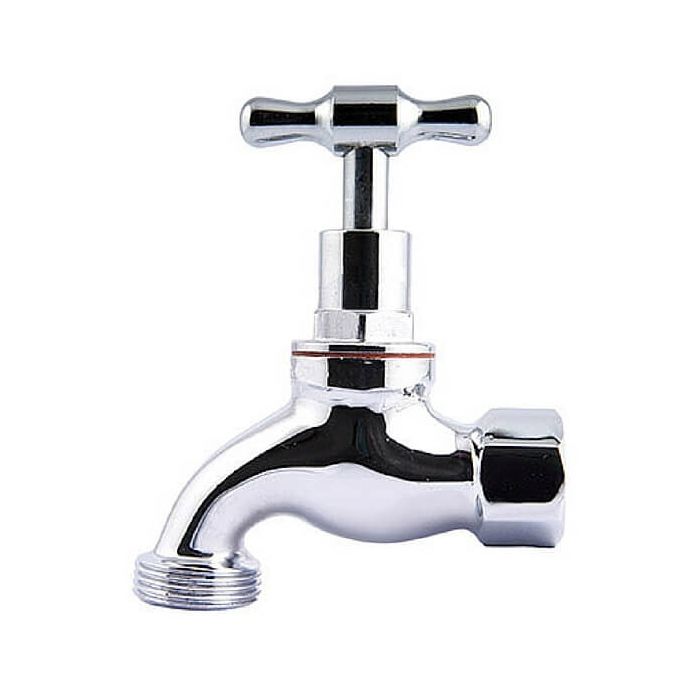 Hose Bib Chrome Female Tee Head 15mm