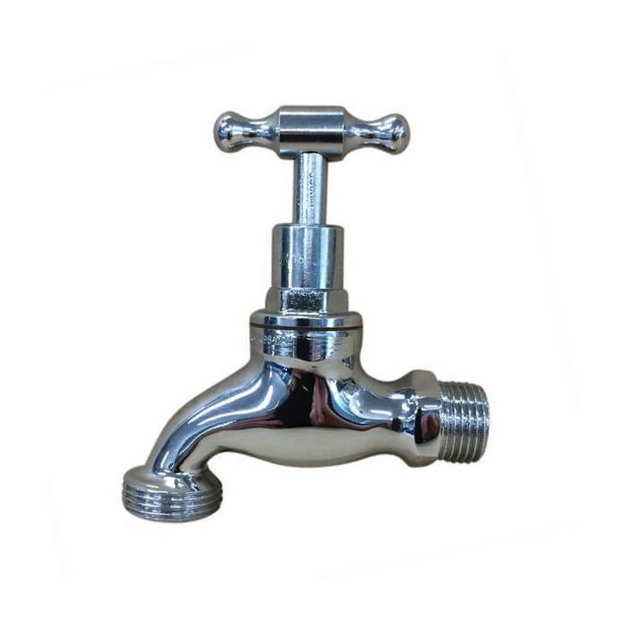 Hose Bib Chrome Male Tee Head 15mm