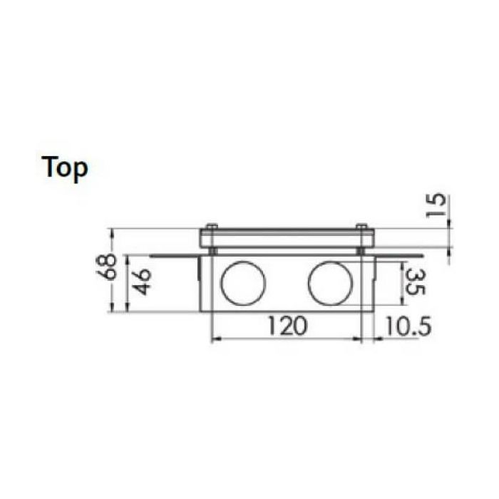 In Wall Tundish Stainless Steel With Clear Perspex Front CS-TUND dimensions