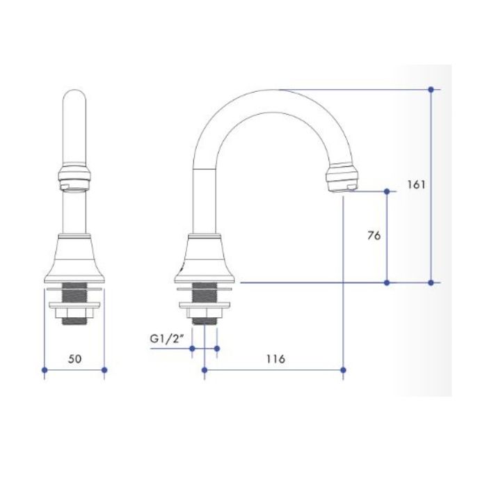 Monopoly 110mm Swivel Curved Basin Tap Spout Chrome AW2001