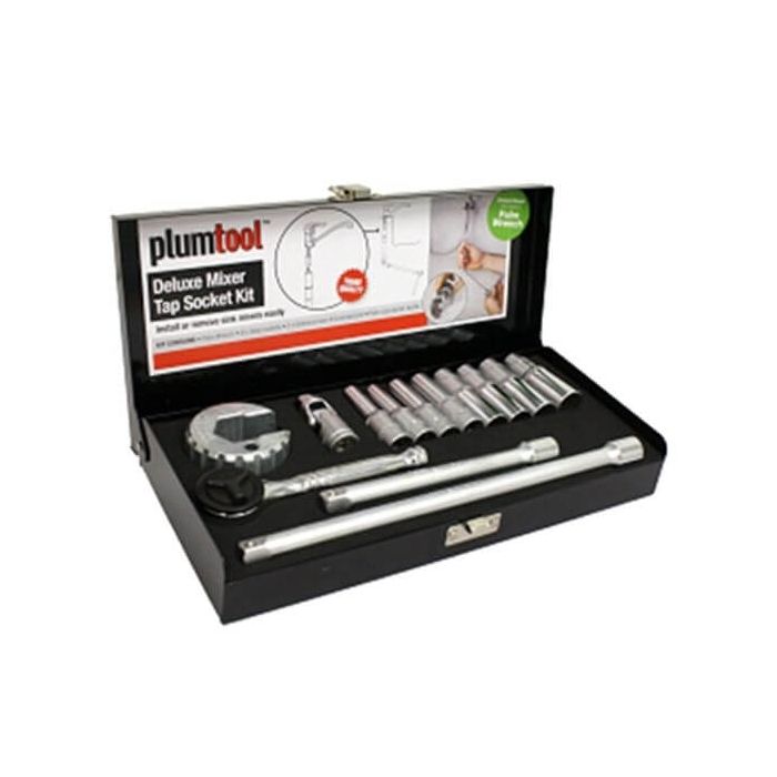 Plumtool Mixer Tap Deluxe Socket Set With Palm Wrench PTMT487